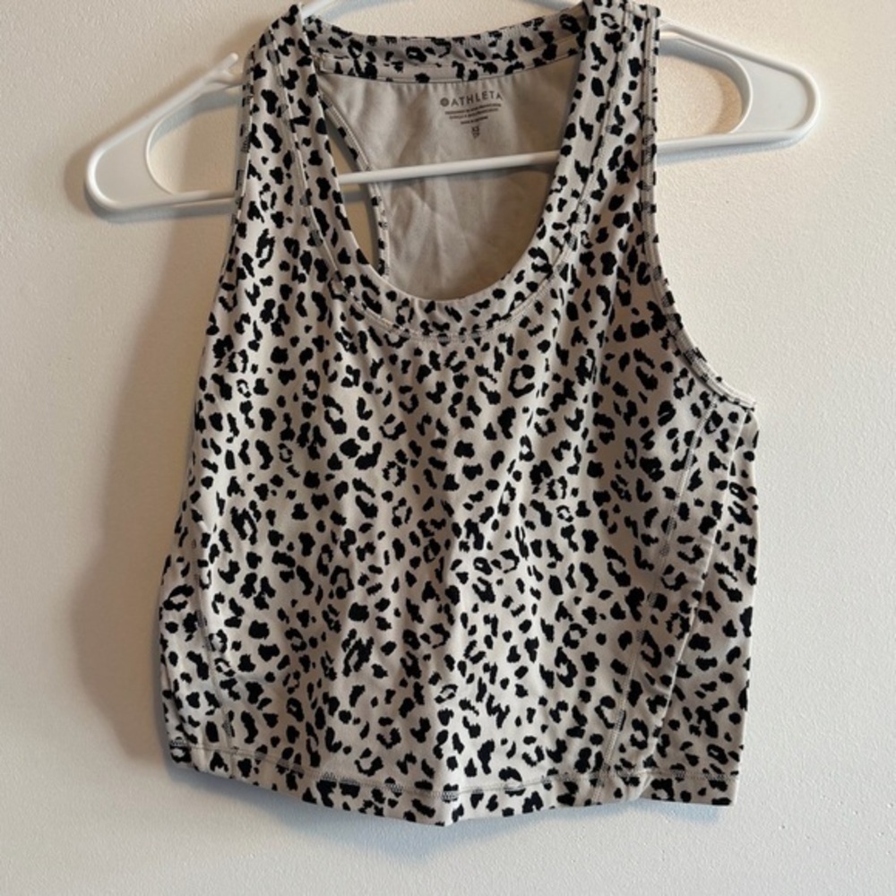 Athleta Crop Tank - Leopard Print